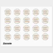 Autumn Wildflowers Boho Retouradres Ronde Sticker (Vel)