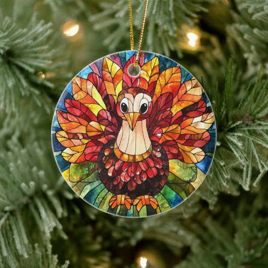 Autumn Wildlife Keramisch Ornament (Boom)