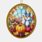 Autumn Wildlife Keramisch Ornament (Links)
