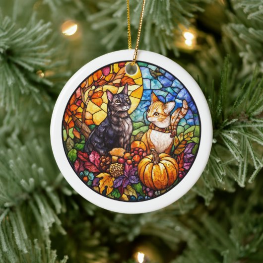 Autumn Wildlife Keramisch Ornament (Boom)
