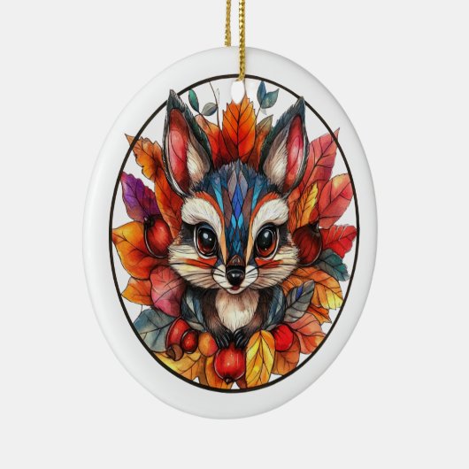 Autumn Wildlife Keramisch Ornament (Rechts)