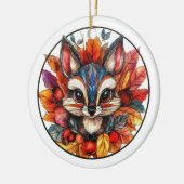 Autumn Wildlife Keramisch Ornament (Links)