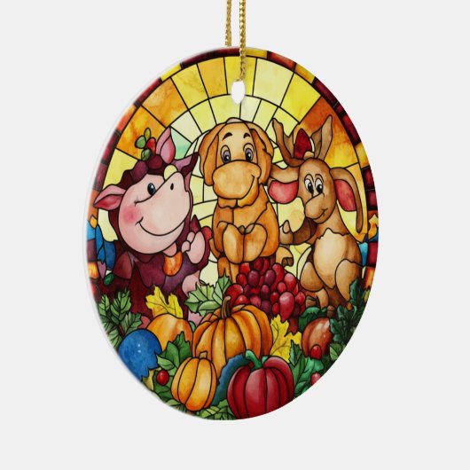 Autumn Wildlife Keramisch Ornament (Rechts)