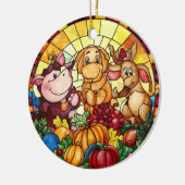 Autumn Wildlife Keramisch Ornament (Links)