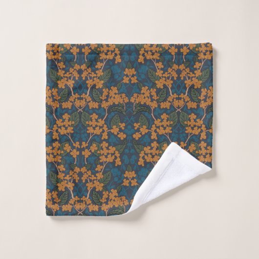 Autumn William Morris Style Pattern Bad Handdoek (Wasdoekje)