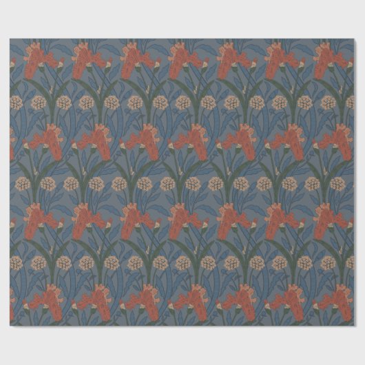 Autumn William Morris Style Pattern Cadeaupapier (Vlak)
