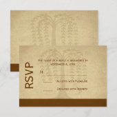 Autumn Willow Tree RSVP Kaartje (Voorkant / Achterkant)