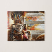 Autumn Window Uitzicht Puzzel (Horizontaal)