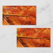 Autumn Winds, Autumn Leaf Macro Foto Visitekaartje (Voorkant / Achterkant)
