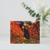 Autumn Witch Briefkaart (Staand voorkant)