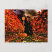 Autumn Witch Briefkaart (Voorkant)