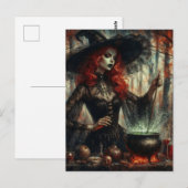 Autumn Witch Briefkaart (Voorkant / Achterkant)