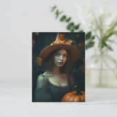 Autumn Witch Briefkaart (Staand voorkant)