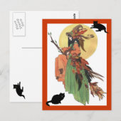 Autumn Witch Briefkaart (Voorkant / Achterkant)