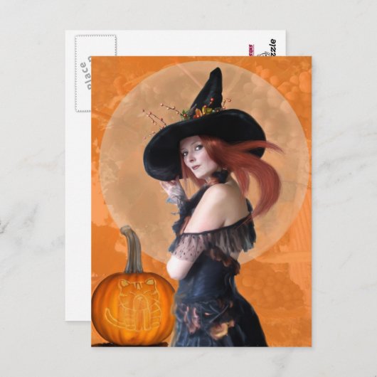 Autumn Witch (Briefkaart) Briefkaart (Voorkant / Achterkant)