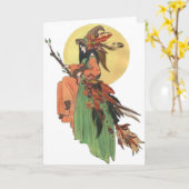 Autumn Witch Kaart (Gele Bloem)