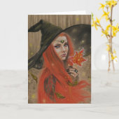 Autumn Witch Sparkles Kaart (Gele Bloem)