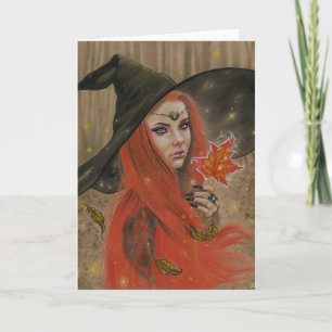 Autumn Witch Sparkles Kaart