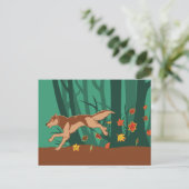 Autumn Wolf Briefkaart (Staand voorkant)