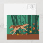 Autumn Wolf Briefkaart (Voorkant / Achterkant)