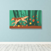 Autumn Wolf Canvas Afdruk (Insitu (Houten vloer))