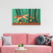 Autumn Wolf Canvas Afdruk (Insitu (Woonkamer))