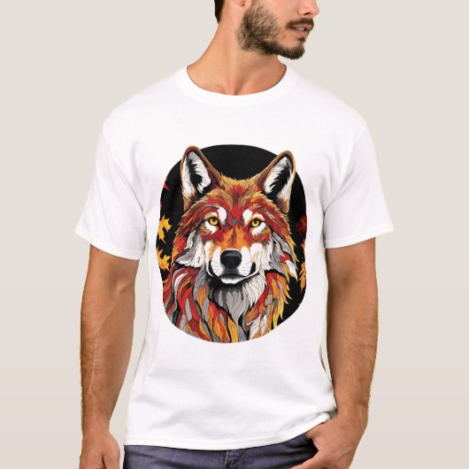 Autumn Wolf Design Classic T-shirt (Voorkant)