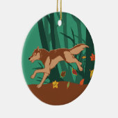 Autumn Wolf Keramisch Ornament (Rechts)