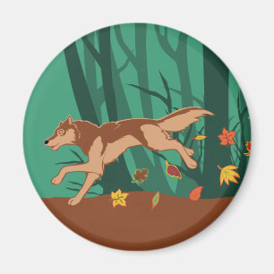 Autumn Wolf Magneet