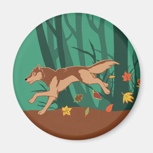 Autumn Wolf Magneet (Voorkant)
