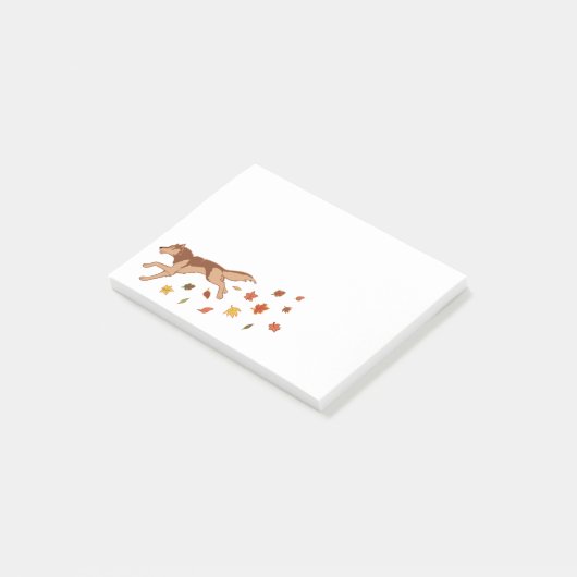 Autumn Wolf Post-it® Notes (Schuin)