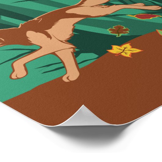 Autumn Wolf Poster (Hoek)