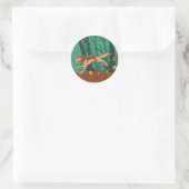 Autumn Wolf Ronde Sticker (Tas)