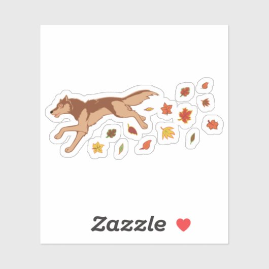 Autumn Wolf Sticker (Vel)