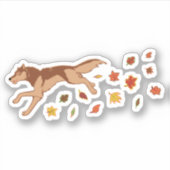 Autumn Wolf Sticker (Voorkant)