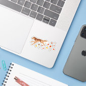 Autumn Wolf Sticker (Laptop met iPhone)