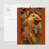 Autumn Woman Briefkaart (Voorkant / Achterkant)