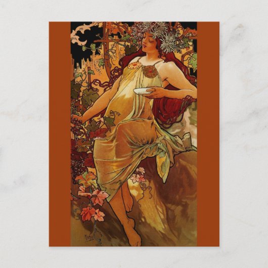 Autumn Woman Briefkaart (Voorkant)