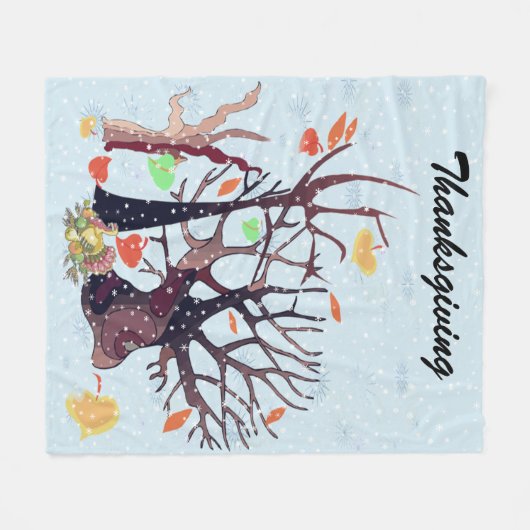Autumn Wonderland - Fleece Deken (Voorkant (Horizontaal))