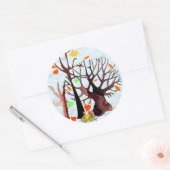 Autumn Wonderland - Ronde Sticker (Envelop)