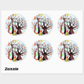 Autumn Wonderland - Ronde Sticker (Vel)