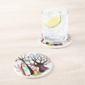 Autumn Wonderland - Zandsteen Onderzetter (Zijkant)