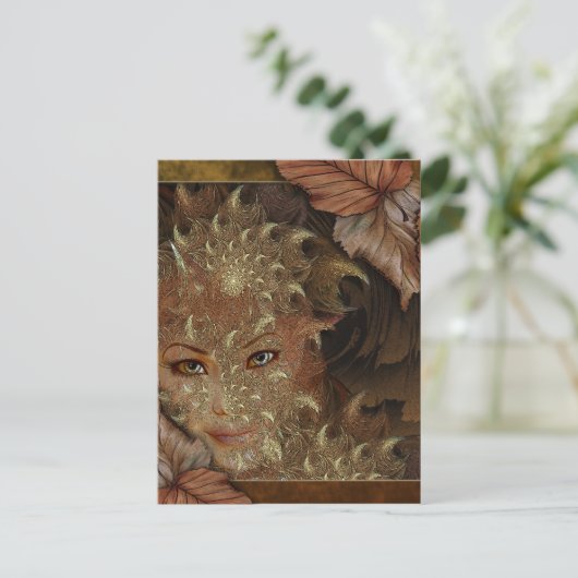 Autumn Wood Nymph Briefkaart (Staand voorkant)
