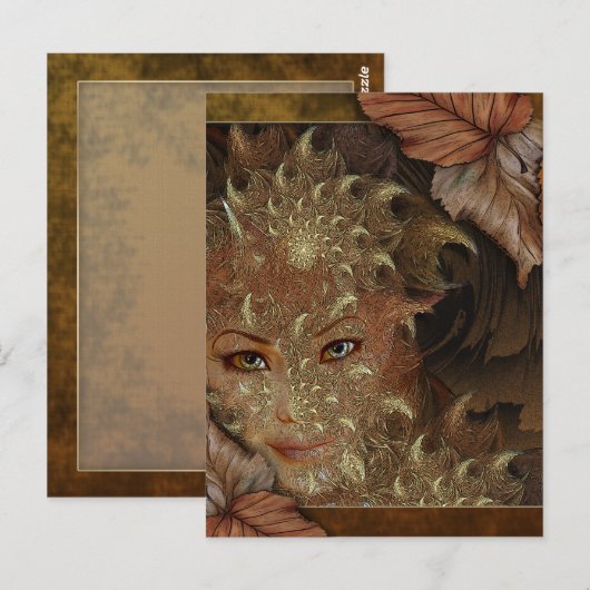 Autumn Wood Nymph Briefkaart (Voorkant / Achterkant)