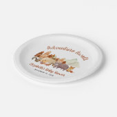 Autumn Woodland Animals Adventure Baby shower Papieren Bordje (Gekanteld)