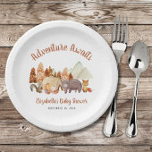 Autumn Woodland Animals Adventure Baby shower Papieren Bordje