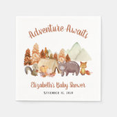 Autumn Woodland Animals Adventure Baby shower Servet (Voorkant)