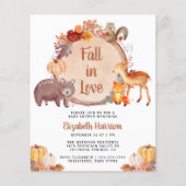 Autumn Woodland Animals Baby shower Invitation (Voorkant)