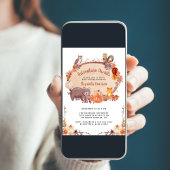 Autumn Woodland Animals Baby shower Kaart