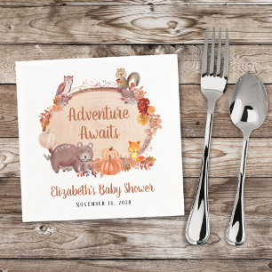 Autumn Woodland Animals Baby shower Servet
